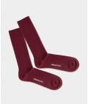 Chaussettes Ribbed Wine Red